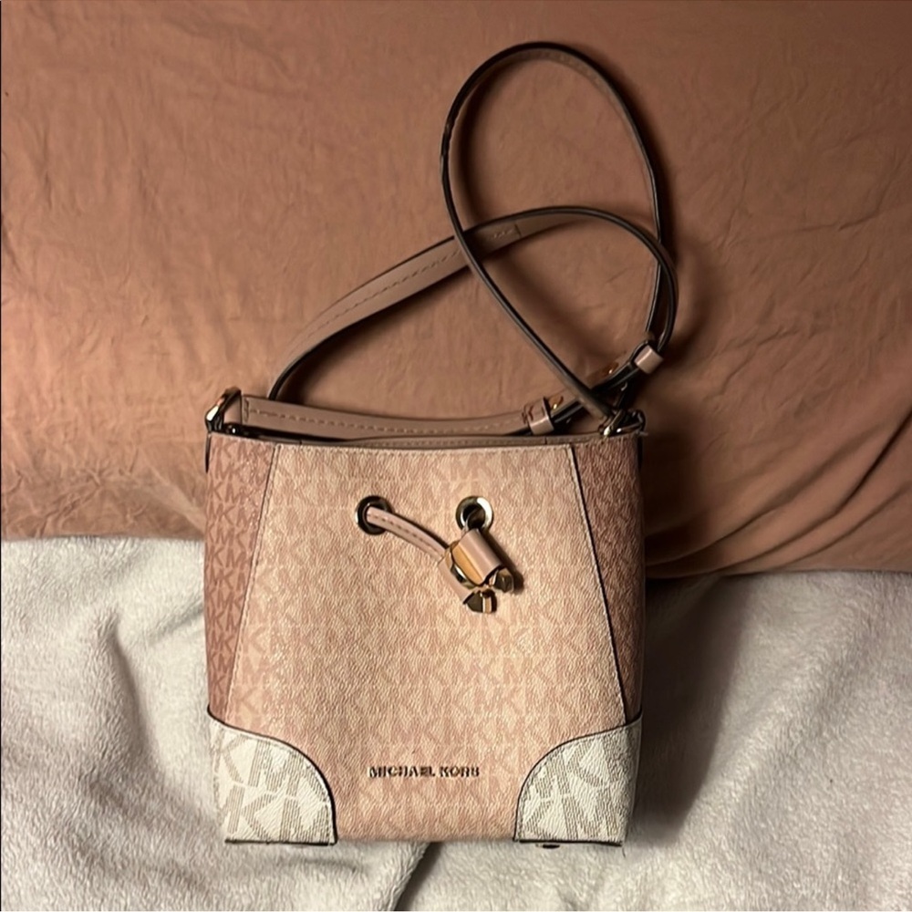 Michael Kors Blush and Cream Crossbody Bag